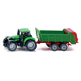 SIKU 1673 Blister - Traktor s univerzální vlečkou