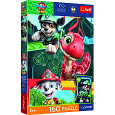 Trefl Puzzle Tlapková patrola/Paw Patrol Dino Movie 27,5x41cm 160 dílků + plakát v krabici 19x29x4cm