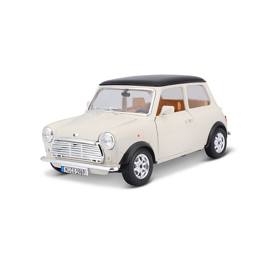 Bburago - Auta HOBBY- Mini Cooper 1969, béžová, 1:18