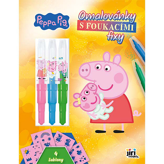 Jiri Models Omalovánky s foukacími fixy Prasátko Peppa