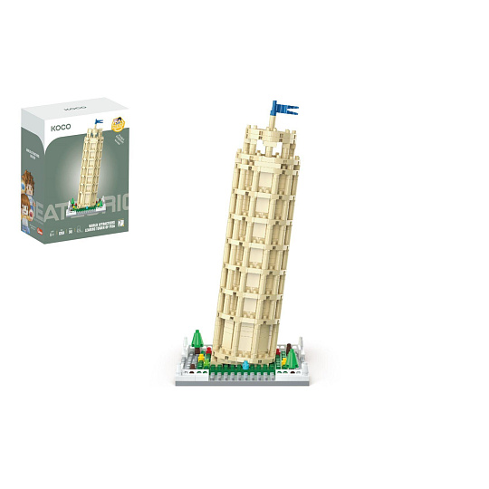 KOCO Stavebnice mini KOCO Věž v Pise plast 548 ks v krabičce 13x16,5x7cm KOCO Stavebnice mini KOCO Věž v Pise plast 548 ks v krabičce 13x16,5x7cm