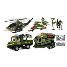 Wiky Vojenské auto s prívesom set, 63 cm