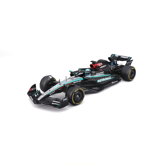 Bburago - RACE F1 v dekorativním boxu, Mercedes-AMG Petronas W15 (2024), #63 George Russell, 1:24 Bburago - RACE F1 v dekorativním boxu, Mercedes-AMG Petronas W15 (2024), #63 George Russell, 1:24