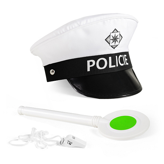Rappa sada dopravní policie s plácačkou a píšťalkou Rappa sada dopravní policie s plácačkou a píšťalkou