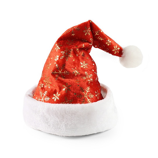 Rappa Vánoční čepice se zlatými vločkami 40 cm