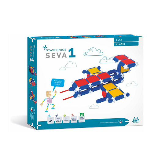 Stavebnice SEVA 1 KLASIK 222 dílků