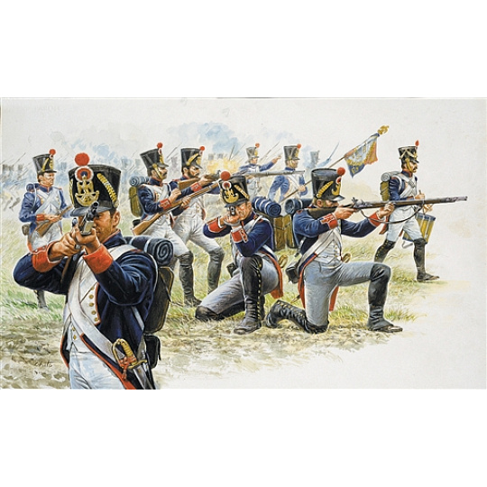 Italeri Model Kit figurky 6002 - FRENCH LINE INFANTRY (NAP.WARS) (1:72)