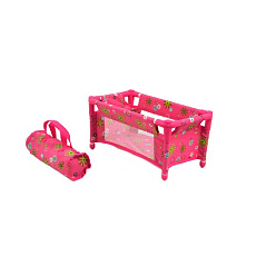 Teddies Postýlka pro panenky kov/plast rozkládací 43x23x20cm v sáčku