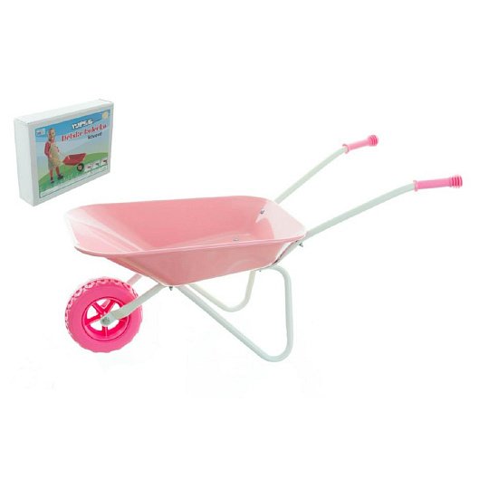 Kolečko plechové Yupee velké růžové 78x40x32cm v krabici