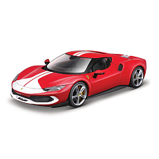 Bburago - RACE+PLAY, Ferrari 296 GTB ASSETTO FIORANO, červená, 1:18