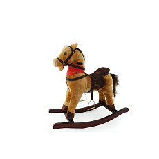 Mac Toys Hnědý houpací kůň s šátkem a zvukem Mac Toys Hnědý houpací kůň s šátkem a zvukem