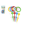 Teddies Hra házecí kroužky a kolíky plast 22cm v sáčku