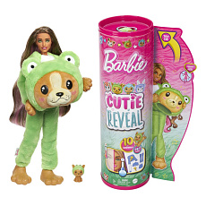 Mattel Barbie CUTIE REVEAL BARBIE V KOSTÝMU - PEJSEK V ZELENÉM KOSTÝMU ŽABKY