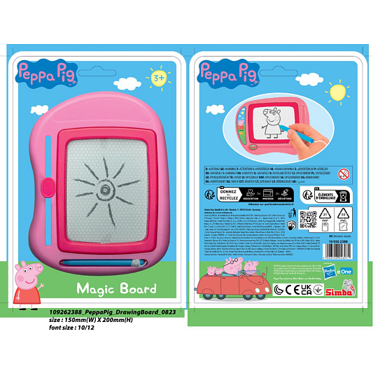 Simba Peppa Pig Magnetická tabulka na kreslení Simba Peppa Pig Magnetická tabulka na kreslení