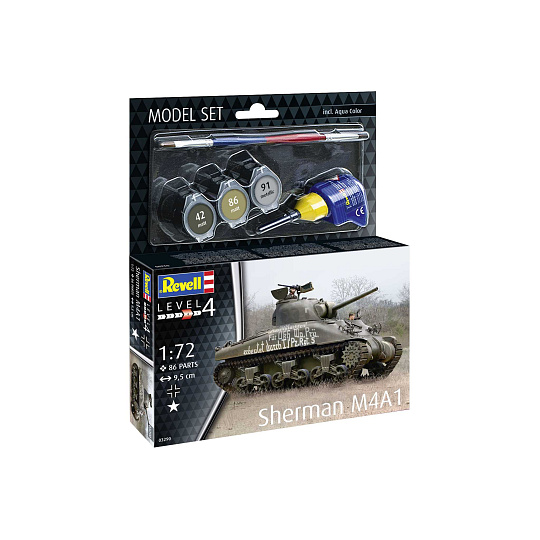 Revell ModelSet tank 63290 - Sherman M4A1 (1:72) Revell ModelSet tank 63290 - Sherman M4A1 (1:72)