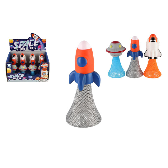 Teddies Hip Hop vesmír vyskakující plast 9cm 3 druhy