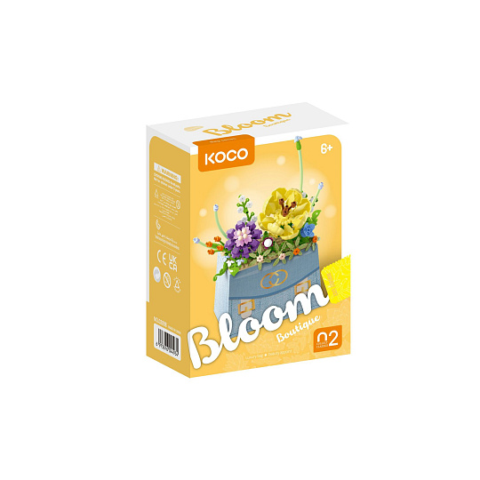 KOCO Stavebnice mini KOCO Květina v kabelce plast 223ks v krabičce 11x15x6cm KOCO Stavebnice mini KOCO Květina v kabelce plast 223ks v krabičce 11x15x6cm