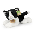 Rappa Plyšová kočka bílo-černá ležící 16 cm ECO-FRIENDLY