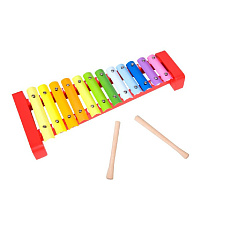 Teddies Xylofon dřevo/kov 36cm v krabici