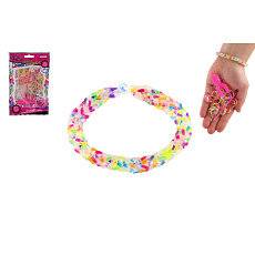 Udělej si svůj náramek - gumičky 200ks duhové + náčiní v sáčku 10x16cm