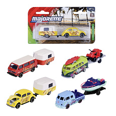 Majorette Autíčko s přívěsem VW The Originals Trailer, 4 druhy