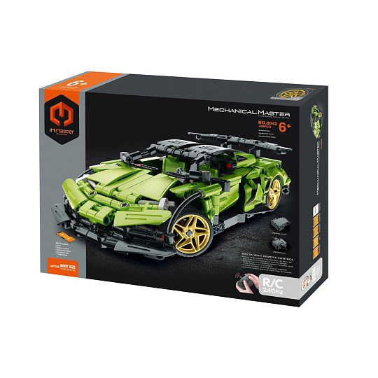 Stavebnice iM.MASTER závodní auto RC plast 2,4GHz 429 dílků dob. pack+ baterie v krabici