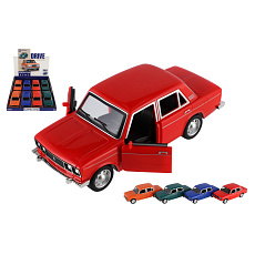 Teddies Auto retro plast 18cm na baterie se světlem se zvukem na setrvačník 4 barvy 8ks v boxu Teddies Auto retro plast 18cm na baterie se světlem se zvukem na setrvačník 4 barvy 8ks v boxu