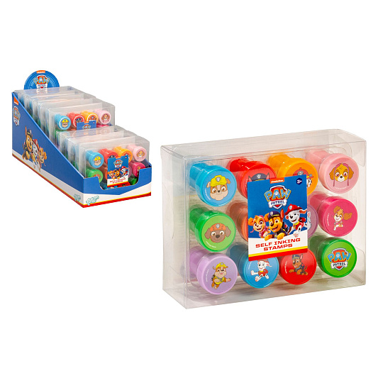 Lowlands Razítka samobarvící 12ks plast Paw Patrol/Tlapková patrola v blistru 12x9cm