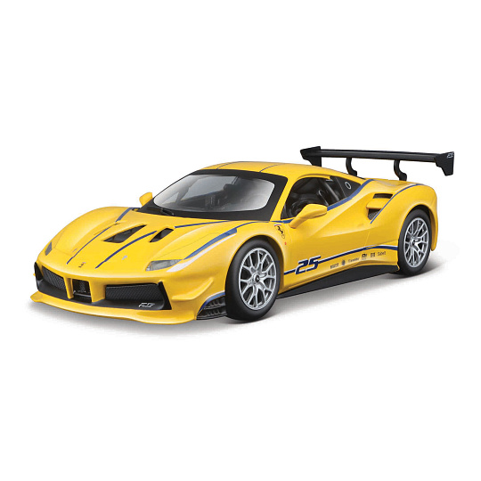 Bburago - RACING, Ferrari 488 Challenge, žlutá, 1:24