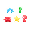 Teddies Formičky Bábovky na písek plast mořský svět 8-11cm 12m+-cena za kus