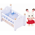 Sylvanian Families 2205 Nábytek "chocolate" králíků" - baby králík v postýlce