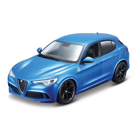 Bburago - Auta HOBBY, Alfa Romeo Stelvio, modrá metalíza, 1:24 Bburago - Auta HOBBY, Alfa Romeo Stelvio, modrá metalíza, 1:24