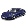 Bburago - Auta HOBBY, Porsche Taycan Turbo S, modrá, 1:24