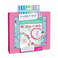 Make it Real Sada pro výrobu náramků, růžová