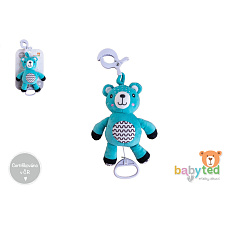 Medvídek babyted natahovací hrací strojek plyš 30cm závěs na postýlku/kočárek na kartě v sáčku 0m+ Medvídek babyted natahovací hrací strojek plyš 30cm závěs na postýlku/kočárek na kartě v sáčku 0m+
