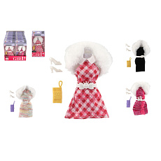 Teddies Šaty/Oblečky s doplňky na panenky mix druhů v krabičce 11x23cm