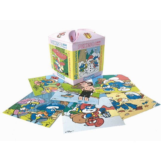 Akim Pexeso v ozdobné MAXI krabičce - Šmoulové