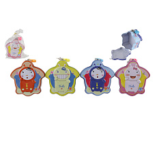 Teddies Pokladnička plechová se zámkem 10x6cm 4 barvy