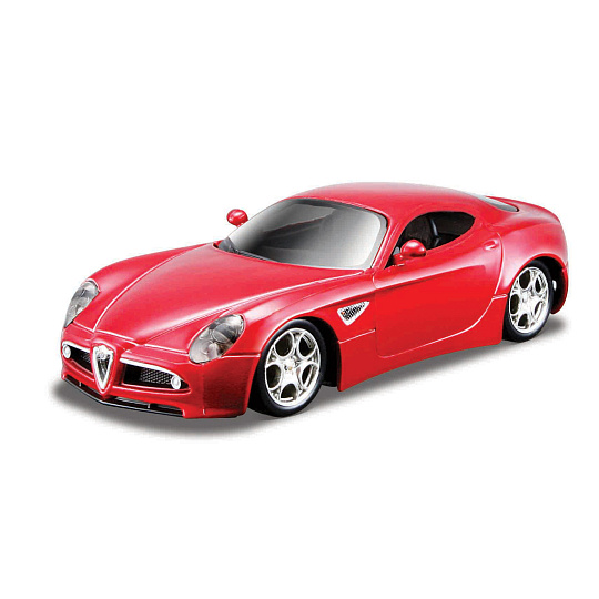 Bburago - Auta HOBBY, Alfa 8C Competizione (2007), červená metalíza, 1:32