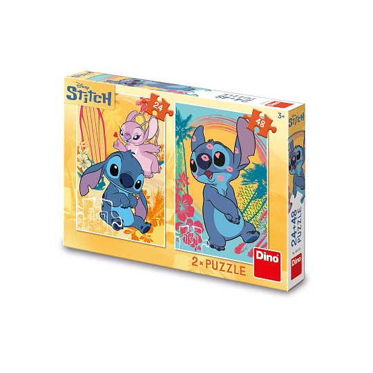 Dino ZAMILOVANÝ STITCH 24+48 Puzzle