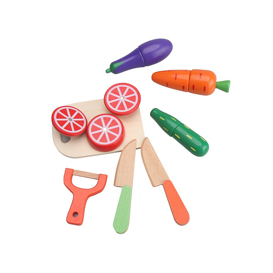 Mac Toys Zelenina - dřevěná, krájecí Mac Toys Zelenina - dřevěná, krájecí