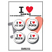 Placka set - I LOVE... 4x38mm