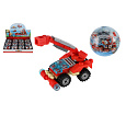Teddies Stavebnice zásahová vozidla hasiči plast 7cm mix druhů v plastové kouli