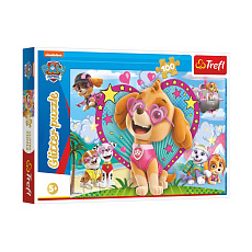 Trefl Puzzle Paw Patrol/Tlapková patrola třpytivé 100 dílků 48x34cm v krabici 33x23x4cm Trefl Puzzle Paw Patrol/Tlapková patrola třpytivé 100 dílků 48x34cm v krabici 33x23x4cm