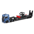 Maisto - Mini pracovní stroje, Sada velkého tahače,Scania 770S, Bobcat T590 G