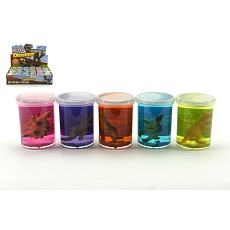 Teddies Sliz - hmota 80g dinosaurus 6cm 6 barev
