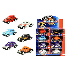 Teddies Auto kov 9 cm na zpětné natažení asst 6 barev