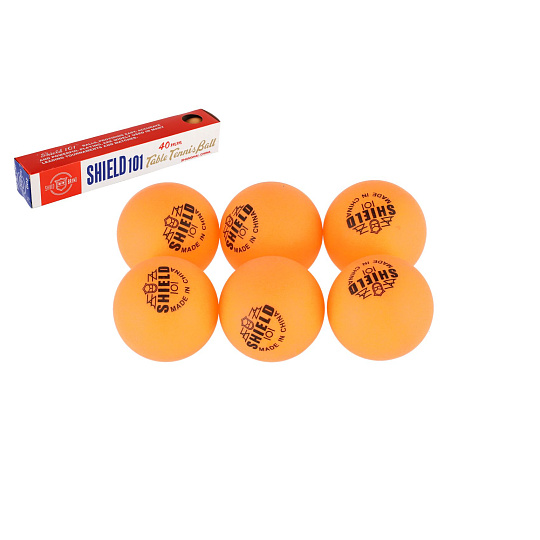 Míčky na stolní tenis 6ks SHIELD 4cm bezešvé žluté v krabičce 24x4cm Míčky na stolní tenis 6ks SHIELD 4cm bezešvé žluté v krabičce 24x4cm
