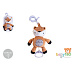 Srneček babyted natahovací hrací strojek plyš 30cm závěs na postýlku/kočárek  na kartě v sáčku 0m+