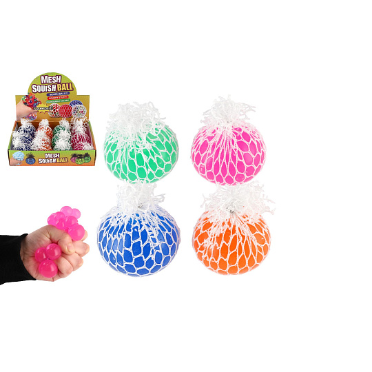 Teddies Míček antistresový mačkací sliz 6cm 4 barvy